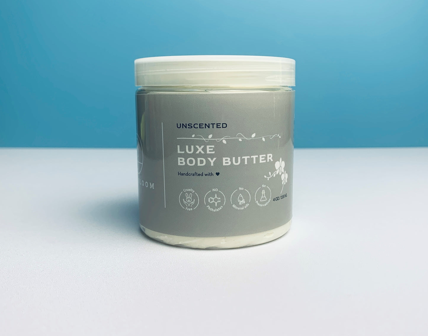Zen & Bloom Unscented Whipped Body Butter |  4 oz jar for $18